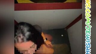 JewishHotWife gets oral creampie from stranger at Adult Theater Gloryhole - porn video