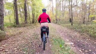 When biking in the forest I often get horny and need to piss and masturbate to relax - porn video