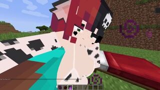 Minecraft Sexy Cow Cosplay Ellie Xhatihentai gameplay - porn video